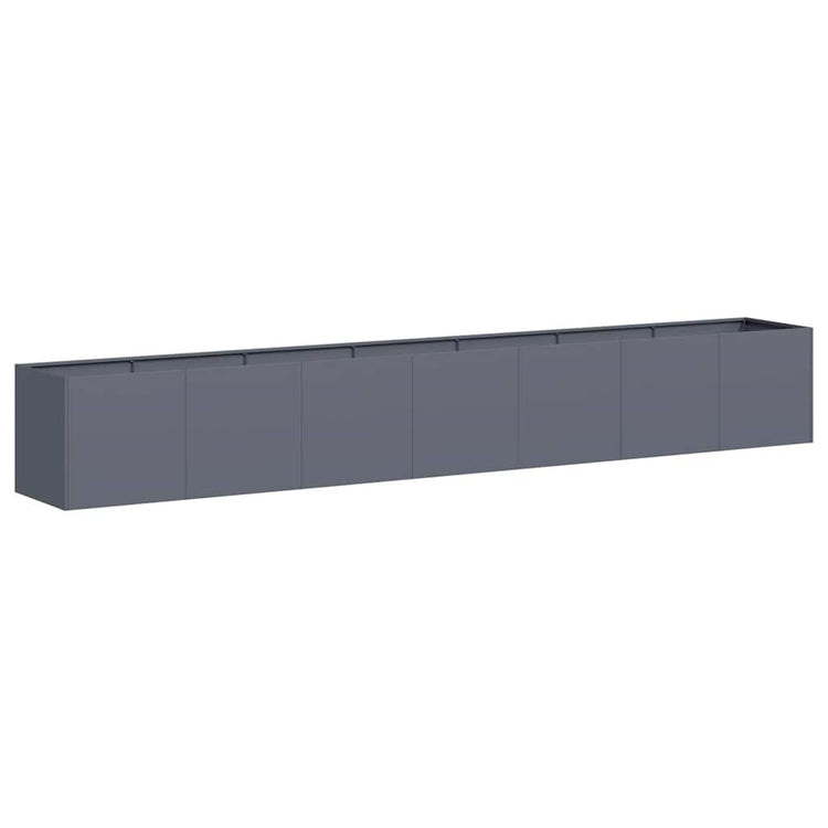 Vidaxl plantenbak 280x40x40 cm koudgewalst staal antracietkleurig