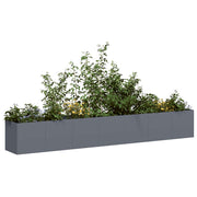 Vidaxl plantenbak 280x40x40 cm koudgewalst staal antracietkleurig - afbeelding 1