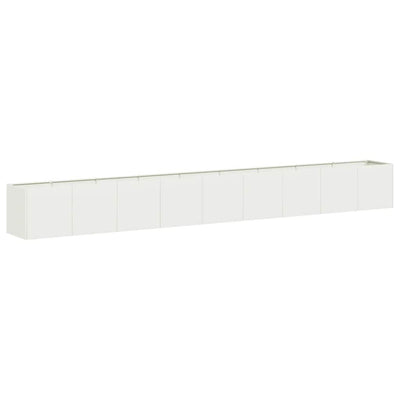 Vidaxl plantenbak 360x40x40 cm koudgewalst staal wit