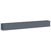 Vidaxl plantenbak 360x40x40 cm koudgewalst staal antracietkleurig - afbeelding 2