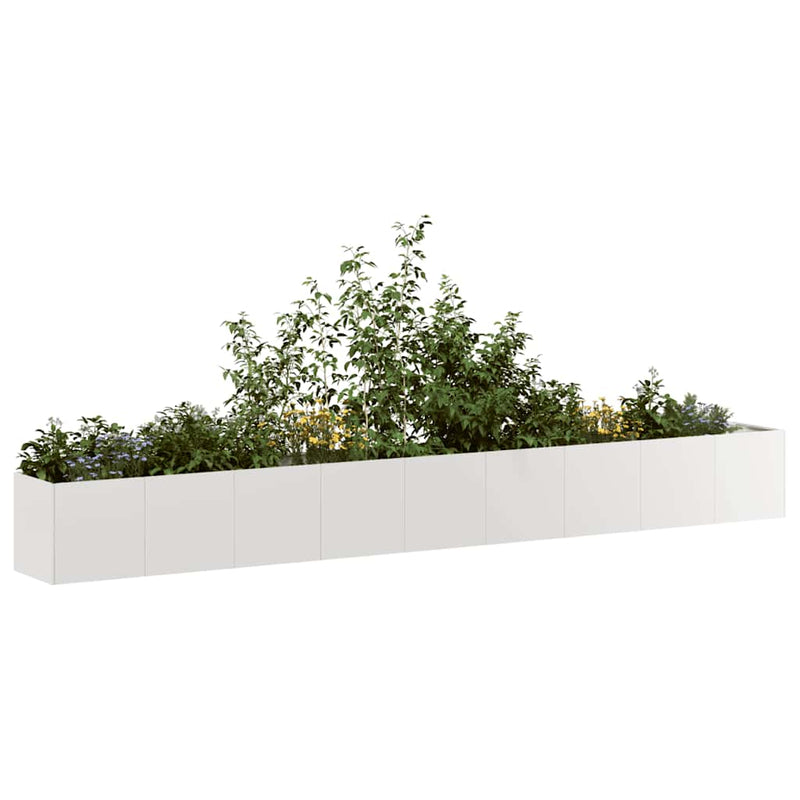 Vidaxl plantenbak 360x40x40 cm roestvrij staal