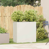 Vidaxl plantenbak 40x40x80 cm koudgewalst staal wit