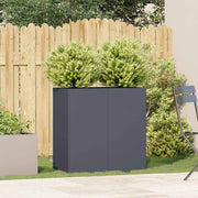 Vidaxl plantenbak 80x40x80 cm koudgewalst staal antracietkleurig - afbeelding 3