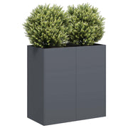 Vidaxl plantenbak 80x40x80 cm koudgewalst staal antracietkleurig - afbeelding 1