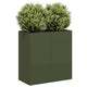Vidaxl plantenbak 80x40x80 cm koudgewalst staal olijfgroen