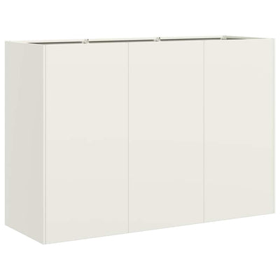 Vidaxl plantenbak 120x40x80 cm koudgewalst staal wit