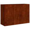 Vidaxl plantenbak roestig 120x40x80 cm weervast staal