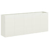 Vidaxl plantenbak 200x40x80 cm koudgewalst staal wit