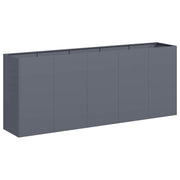 Vidaxl plantenbak 200x40x80 cm koudgewalst staal antracietkleurig - afbeelding 2