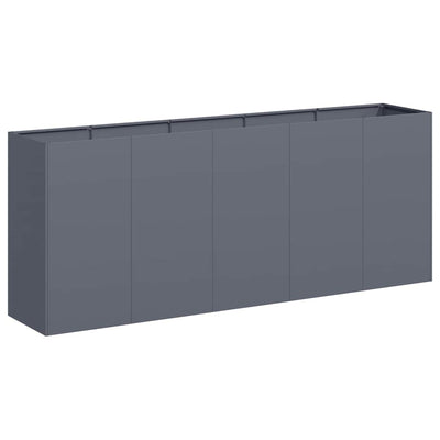 Vidaxl plantenbak 200x40x80 cm koudgewalst staal antracietkleurig