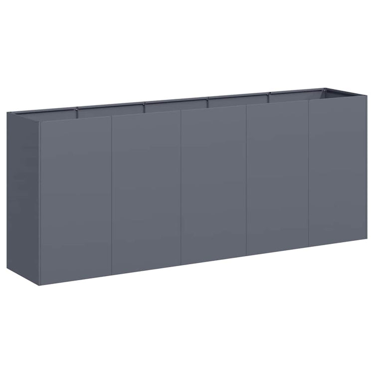 Vidaxl plantenbak 200x40x80 cm koudgewalst staal antracietkleurig