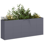 Vidaxl plantenbak 200x40x80 cm koudgewalst staal antracietkleurig - afbeelding 1