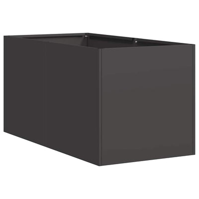 Vidaxl plantenbak 40x80x40 cm koudgewalst staal zwart