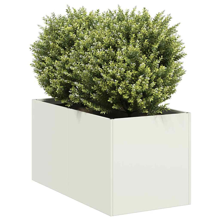 Vidaxl plantenbak 40x80x40 cm koudgewalst staal wit