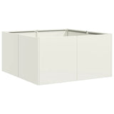 Vidaxl plantenbak 80x80x40 cm koudgewalst staal wit - afbeelding 2