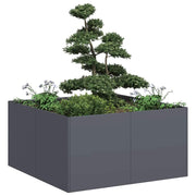 Vidaxl plantenbak 80x80x40 cm koudgewalst staal antracietkleurig - afbeelding 1