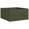 Vidaxl plantenbak 80x80x40 cm koudgewalst staal olijfgroen