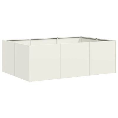 Vidaxl plantenbak 120x80x40 cm staal wit