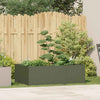 Vidaxl plantenbak 120x80x40 cm staal olijfgroen