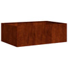 Vidaxl plantenbak roestig 120x80x40 cm weervast staal