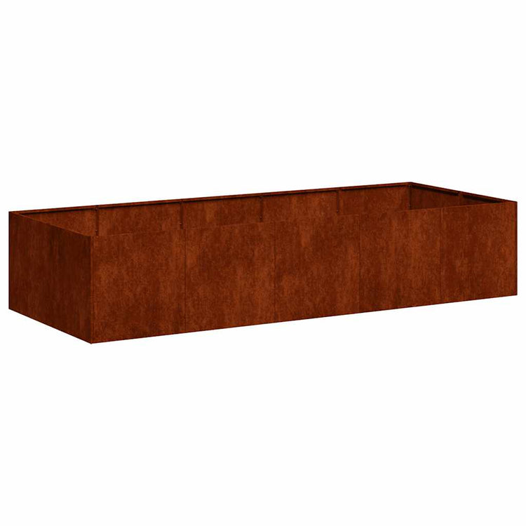 Vidaxl plantenbak roestig 200x80x40 cm weervast staal