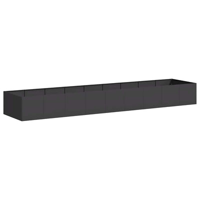 Vidaxl plantenbak 360x80x40 cm staal zwart