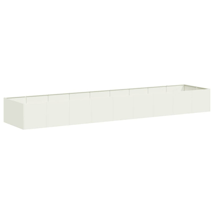 Vidaxl plantenbak 360x80x40 cm staal wit