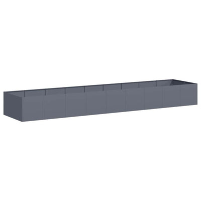 Vidaxl plantenbak 360x80x40 cm staal antracietkleurig