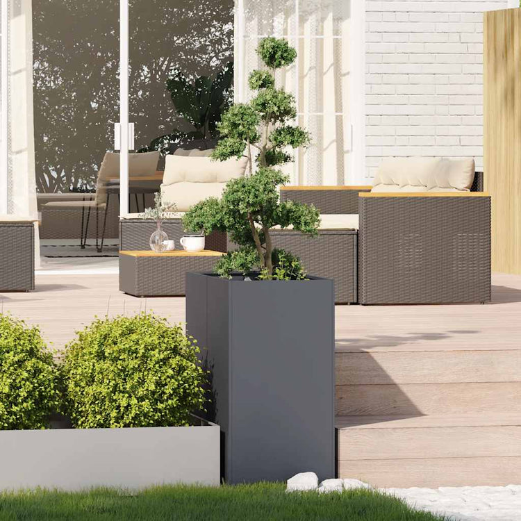 Vidaxl plantenbak 40x80x80 cm staal antracietkleurig