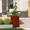 Vidaxl plantenbak roestig 40x80x80 cm weervast staal