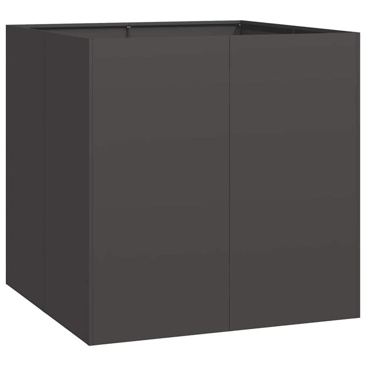 Vidaxl plantenbak 80x80x80 cm staal zwart