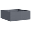 Vidaxl plantenbak 80x80x30 cm staal antracietkleurig
