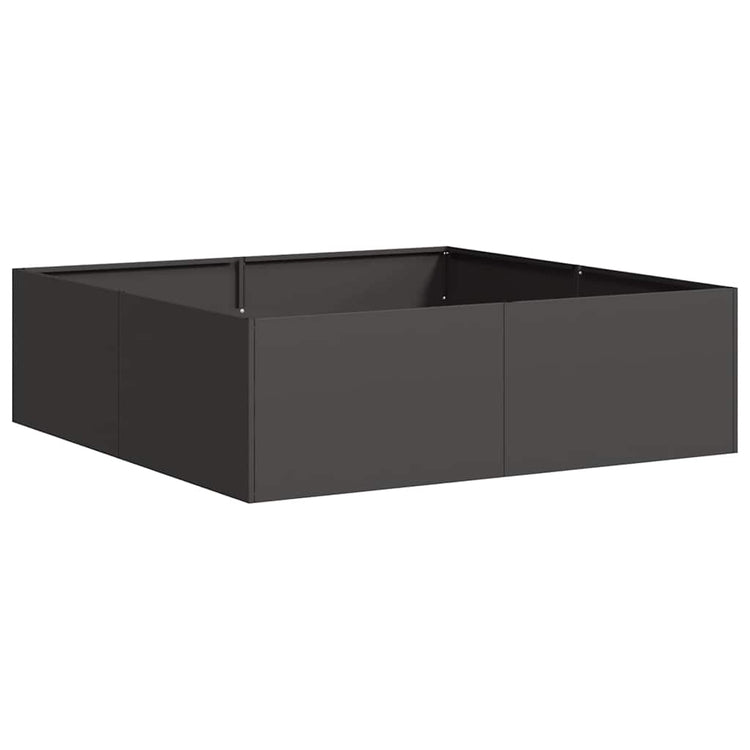 Vidaxl plantenbak 100x100x30 cm staal zwart
