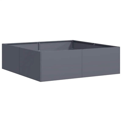 Vidaxl plantenbak 100x100x30 cm staal antracietkleurig