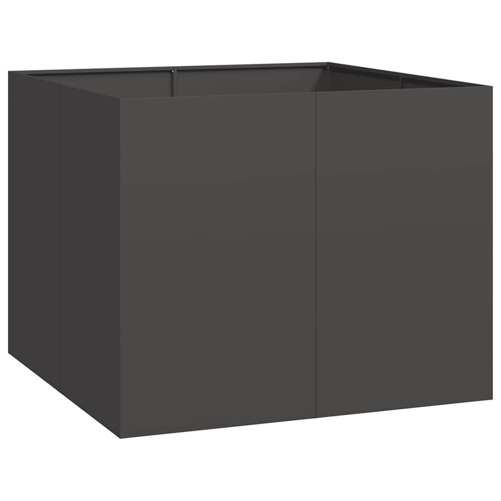 Vidaxl plantenbak 100x100x80 cm staal zwart