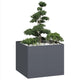 Vidaxl plantenbak 100x100x80 cm staal antracietkleurig