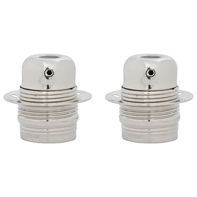 Vidaxl lamphouders 2 st nikkel satijn e27