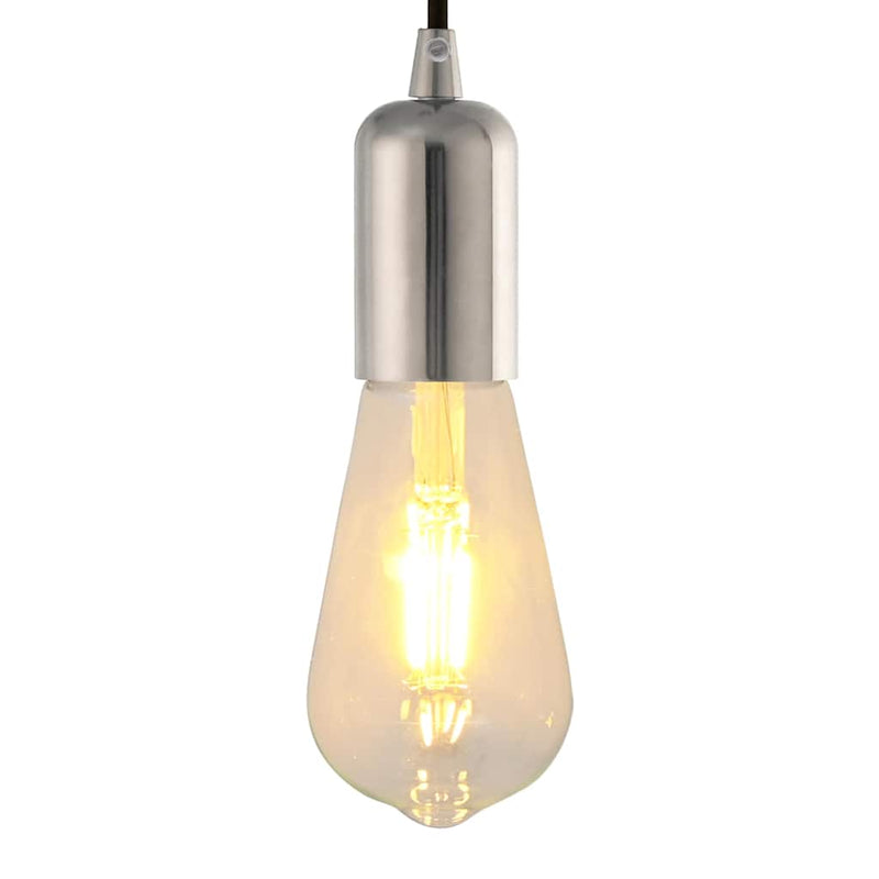 Vidaxl lamphouders 2 st nikkel satijn e27
