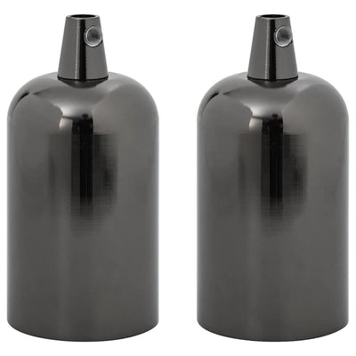 Vidaxl lamphouders 2 st glanzend zwart e27