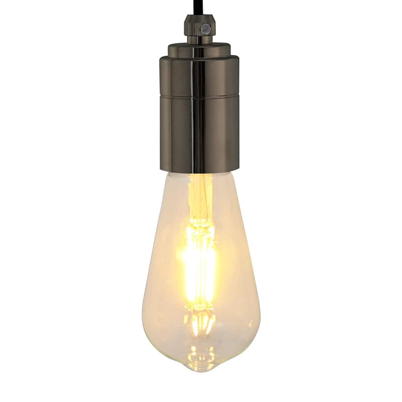 Vidaxl lamphouders 2 st glanzend zwart e27