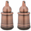 Vidaxl lamphouders 2 st rood brons e27