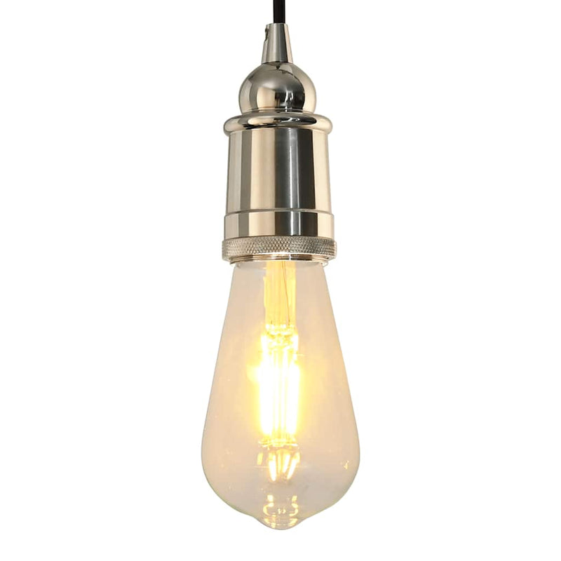 Vidaxl lamphouders 2 st nikkel satijn e27