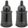 Vidaxl lamphouders 2 st glanzend zwart e27