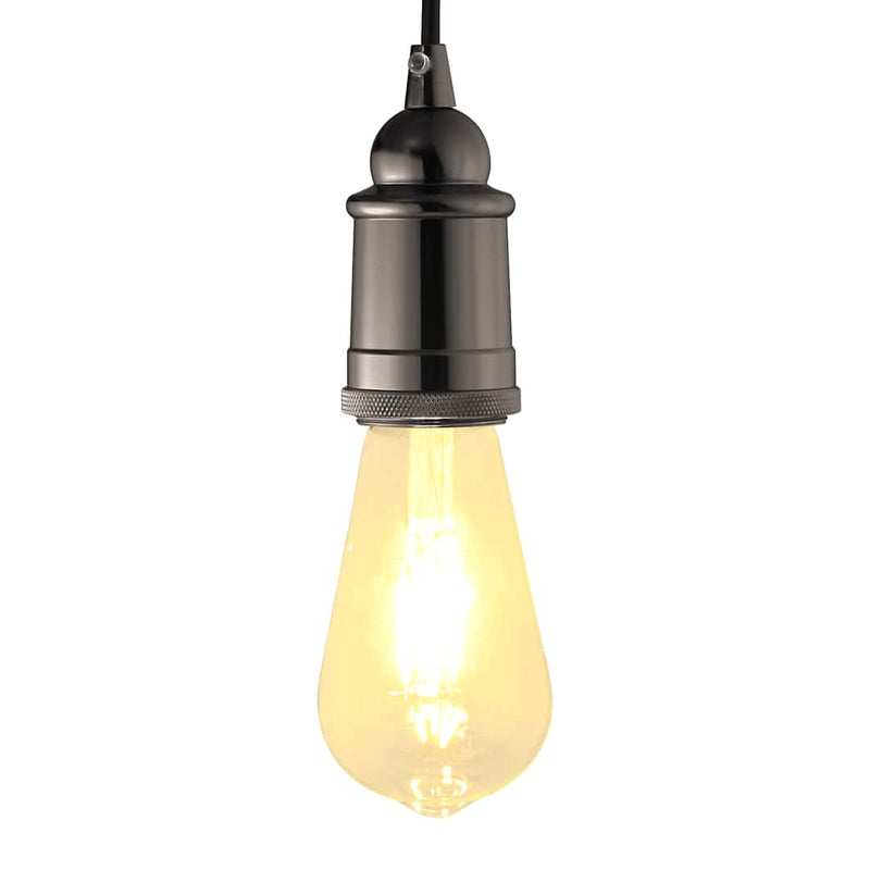 Vidaxl lamphouders 2 st glanzend zwart e27