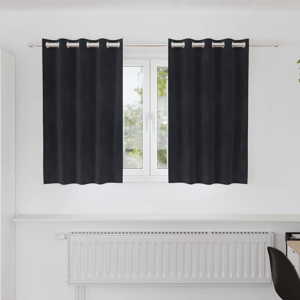 Vidaxl gordijnen 2 st zwart 140 x 140 cm fluweel
