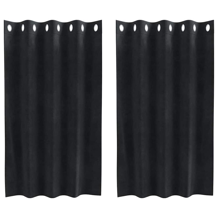 Vidaxl gordijnen 2 st zwart 140 x 140 cm fluweel