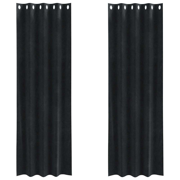 Vidaxl gordijnen 2 st zwart 140 x 225 cm fluweel