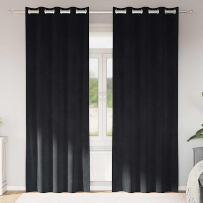 Vidaxl gordijnen 2 st zwart 140 x 245 cm fluweel