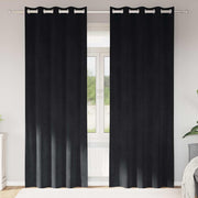 Vidaxl gordijnen 2 st zwart 140 x 260 cm fluweel - afbeelding 1
