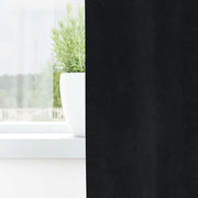 Vidaxl gordijnen 2 st zwart 140 x 140 cm fluweel - afbeelding 3